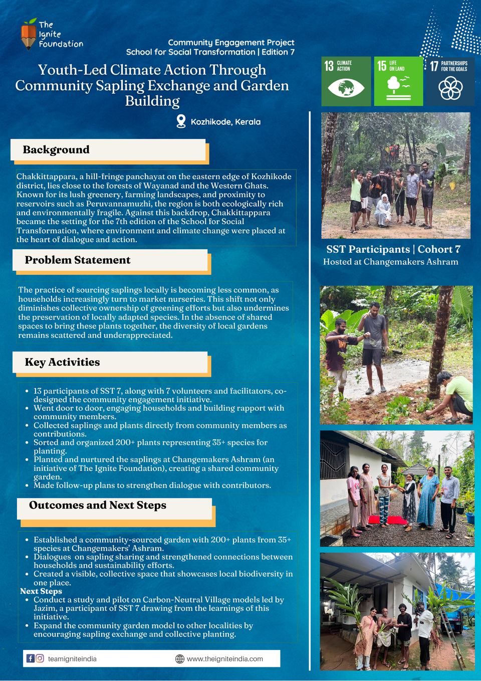 Youth-Led Climate Action Through Community Sapling Exchange and Garden Building
